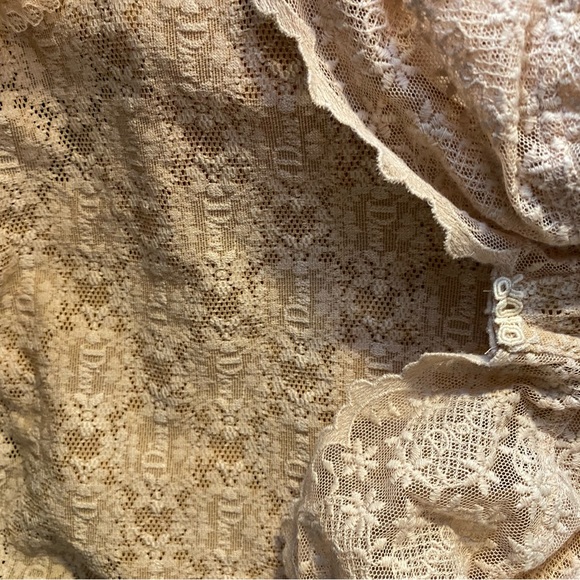 Vintage 70’s-80’s Christian Dior Lace teddy bodysuit with lace garter belt combo - Picture 5 of 11